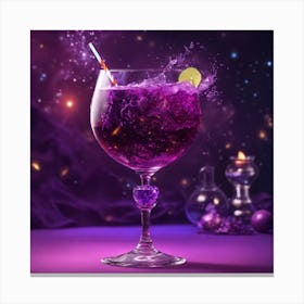 Purple Cocktail Canvas Print
