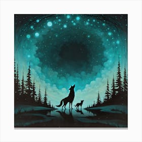 Astral Wolf #01 Canvas Print