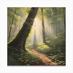 Path In The Woods Canvas Print