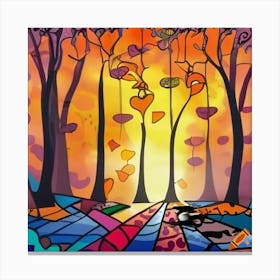 Rainbow Forest Canvas Print