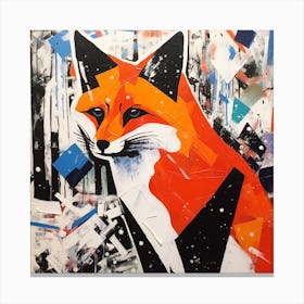 Fox Cubism Canvas Print