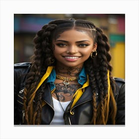 Vibrant Jamaican Beauty And Confidence Canvas Print