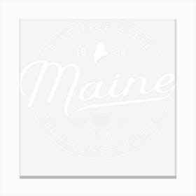 Maine, Us State Travel Vacation Shirts Me Usa Tees Canvas Print