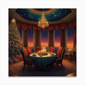 Christmas Dining Room 8 Canvas Print