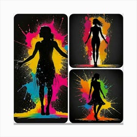 Silhouettes Of Women Canvas Print