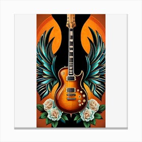 Guitar With Wings 3 Canvas Print