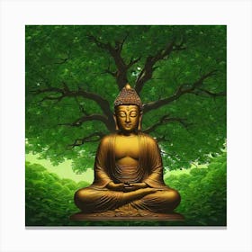 Buddha In The Forest Canvas Print