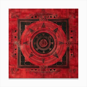 Red Buddhist Painting Canvas Print