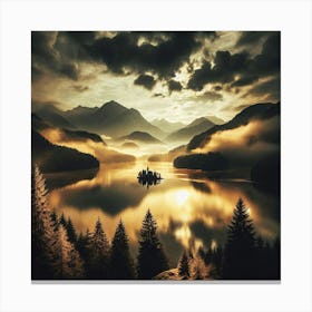 Lake In The Mountains 52 Canvas Print