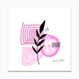 Pink Abstract Painting Canvas Print