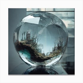 Landscape In A Glass Ball 2 Canvas Print