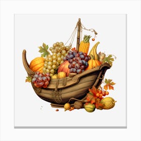 Thanksgiving Boat Canvas Print