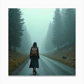 The lonely road Canvas Print