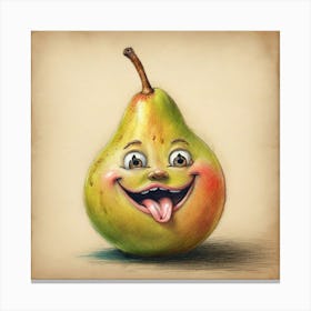 Funny Pear Canvas Print