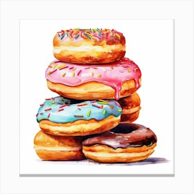 Five Donuts Canvas Print