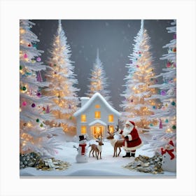 Christmas Scene - Christmas Stock Videos & Royalty-Free Footage Canvas Print