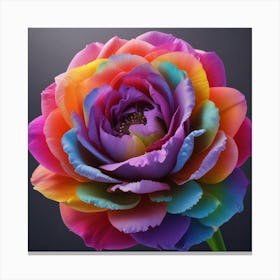 Rainbow Rose 14 Canvas Print