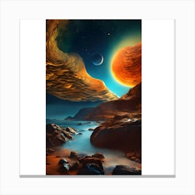 Planets In Space Canvas Print