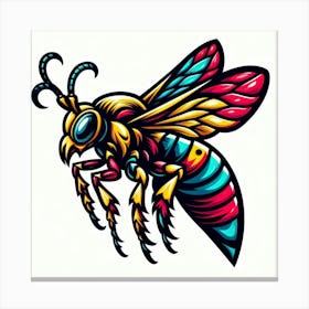 Bee Tattoo Design Canvas Print