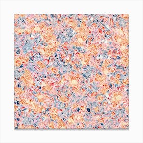 Pink And Blue Mosaic Canvas Print