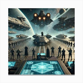 A Dramatic Scene Militarization Asterian Syndicate Canvas Print