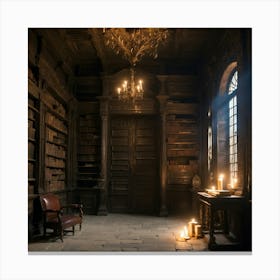 Library Stock Videos & Royalty-Free Footage Canvas Print