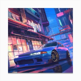 Blue CyberSky - Skyline GT-R Canvas Print