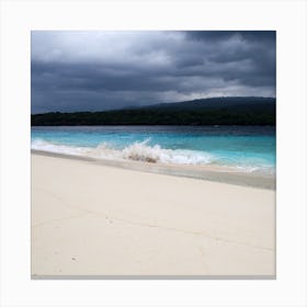 Stormy weather over the blue ocean Jaco Island Canvas Print