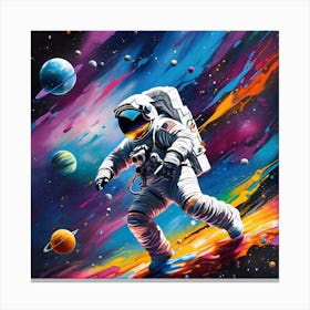 Astronaut In Space 7 Canvas Print