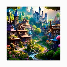 Disney Castle Canvas Print