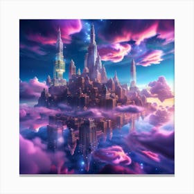 City In The Clouds Canvas Print