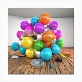 Colorful Spheres Canvas Print