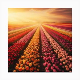 A tulips field 1 Canvas Print