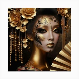 Geisha Woman Canvas Print