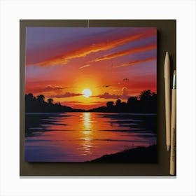 Default Create A Unique Art Of Sunset  Canvas Print