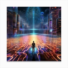 Futuristic Cityscape 3 Canvas Print