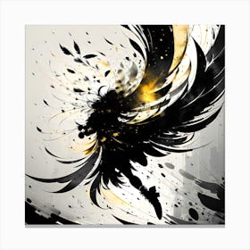 Black And Gold Art Canvas Print