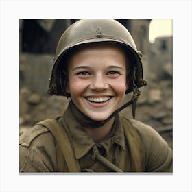 Soldier'S Smile Canvas Print