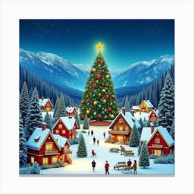 Christmas Village 9 Canvas Print