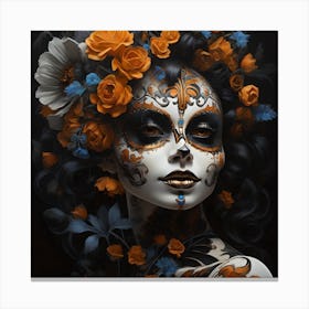 Day Of The Dead Woman Canvas Print