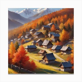 Autumn Village Canvas Print