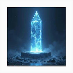 Floating Crystal Tower Glowing With Mysterious Energy 1 Canvas Print