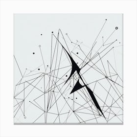 Abstract Lines And Dots Canvas Print