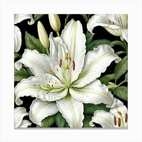 White Lily 1 Canvas Print