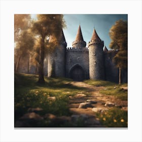 Castle In The Woods 3 Canvas Print