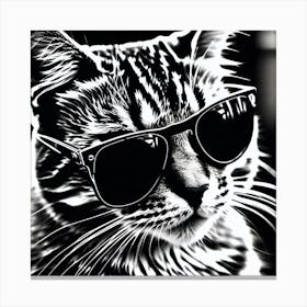 Cat In Sunglasses 10 Canvas Print