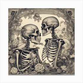 Skeleton Lovers 5 Canvas Print