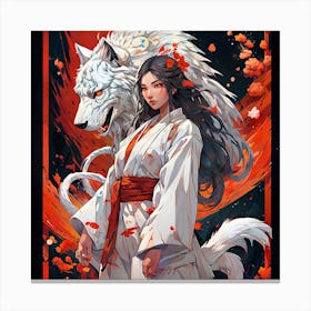 Samurai Wolf Canvas Print