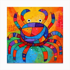 Crab By Person Canvas Print