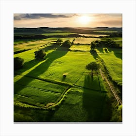 Grass Ecology No People Pasture Drone Scenic Shadow Flight Rural Scene Green Aerial View (9) Canvas Print